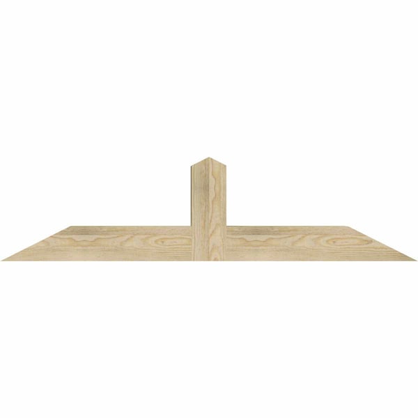 Ekena Millwork Portland Rough Sawn Timber Gable Bracket, Douglas Fir, 48"W x 12"H x 4"D x 4"F, 6/12 Pitch GBW048X12X0404POR00RDF - main